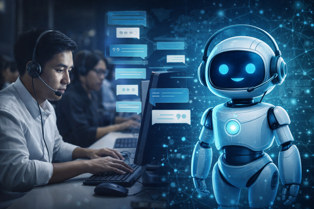 AI Chatbot Menggantikan Respon Manual 24/7? Masa Depan Customer Support 2026. (Foto: Ilustrasi)